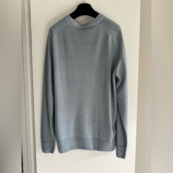 NWT $670 Etro Sweater virgin Wool Light Blue Multi Color Pegasus Logo Large L - Picture 10 of 16